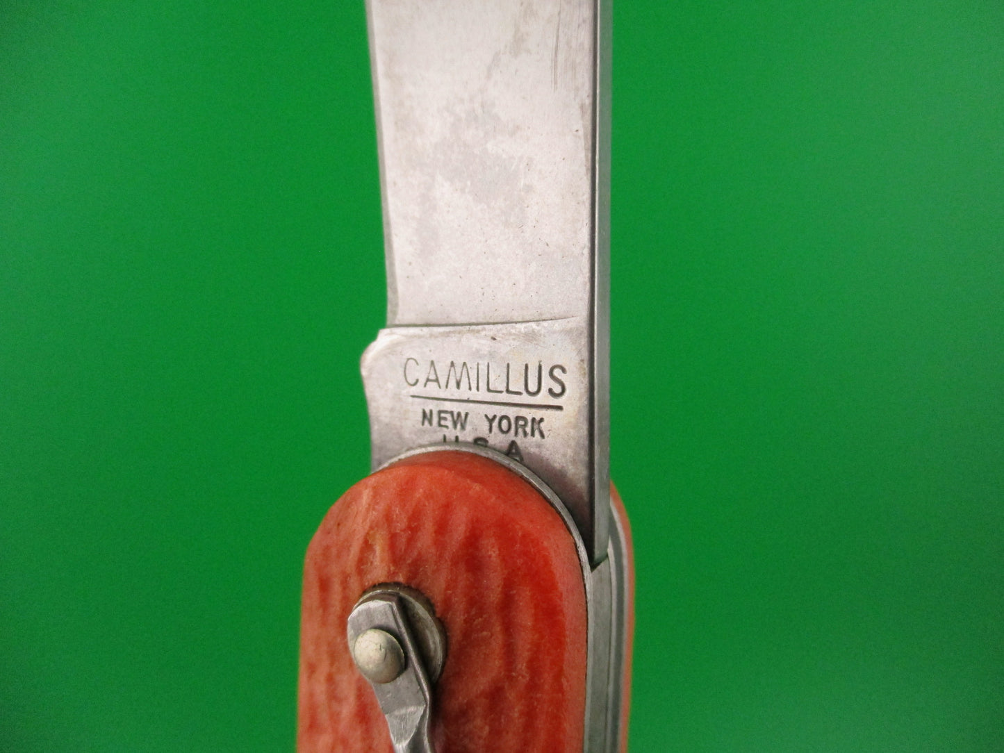 CAMILLUS vintage MC1 Orange paratrooper automatic knife with hook blade