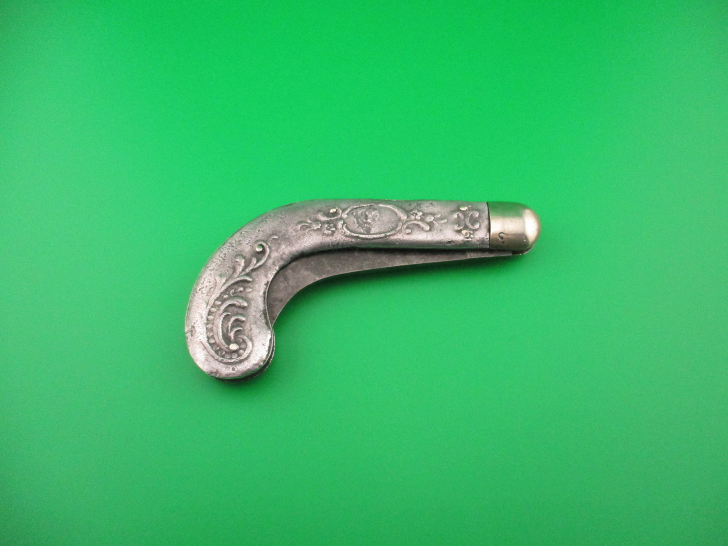 Press Button Knife Co One Arm Man antique switchblade knife Civil War Vets knife