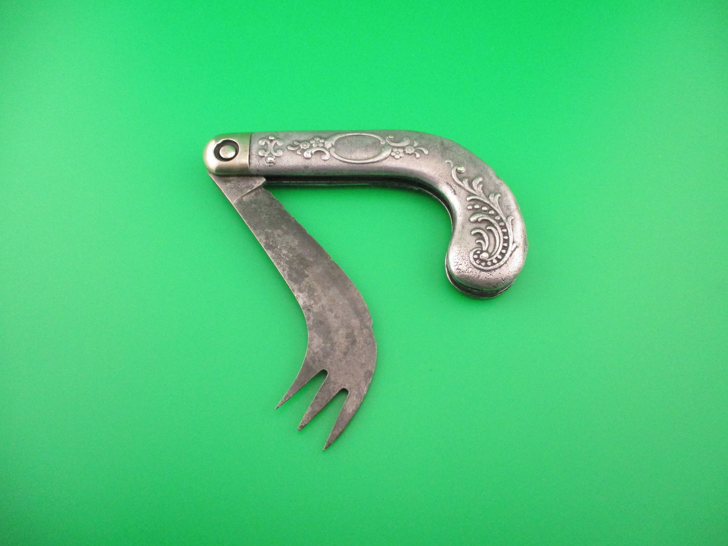 Press Button Knife Co One Arm Man antique switchblade knife Civil War Vets knife
