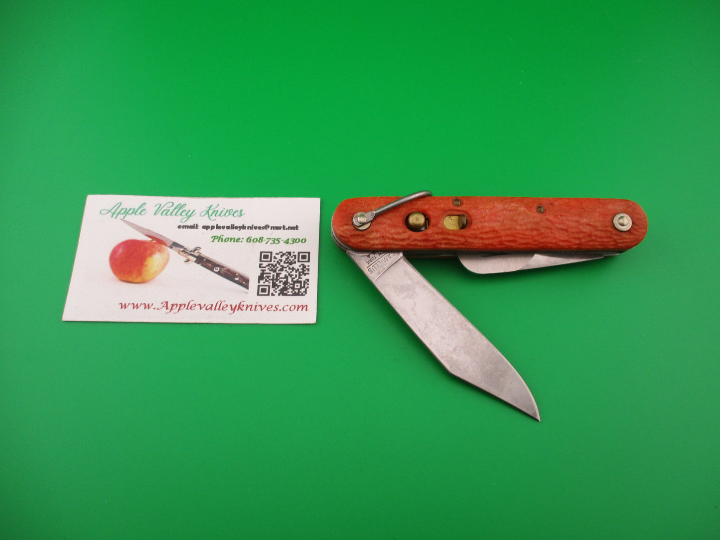 CAMILLUS vintage MC1 Orange paratrooper automatic knife with hook blade
