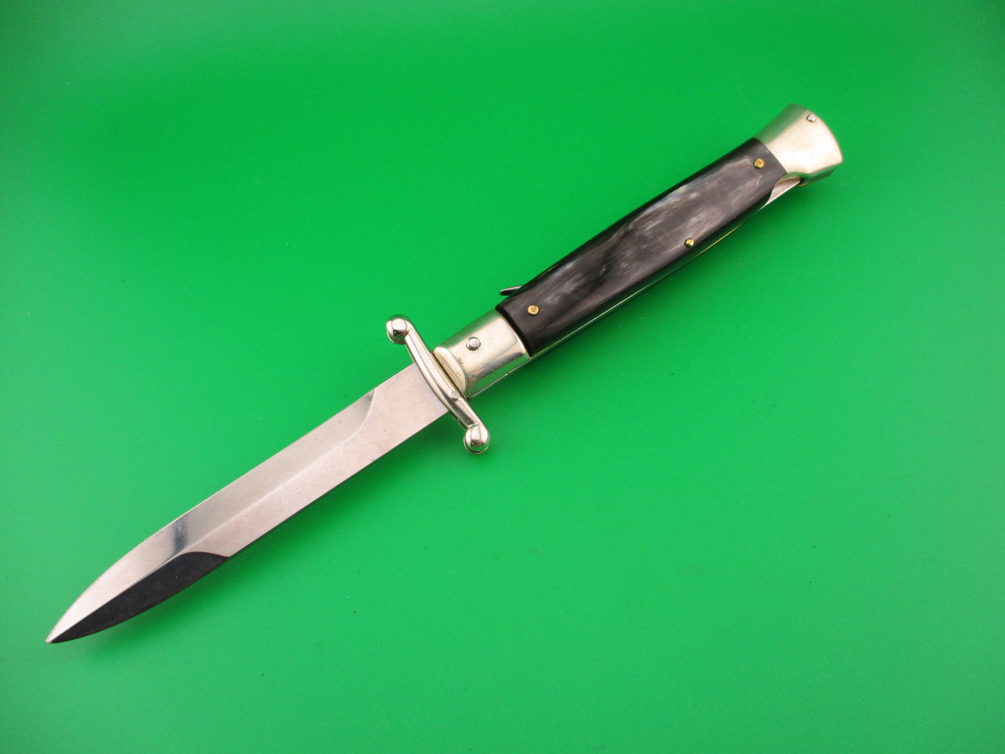 AGA CAMPOLIN 23cm Italian Swing Guard Horn Bayonet blade automatic knife