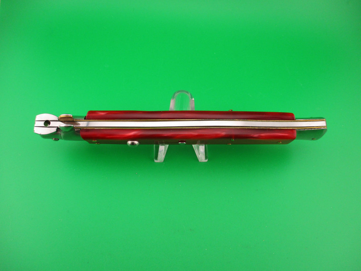 MADE IN ITALY 33cm Italian Swivel Bolster RED acrylic automatic knife