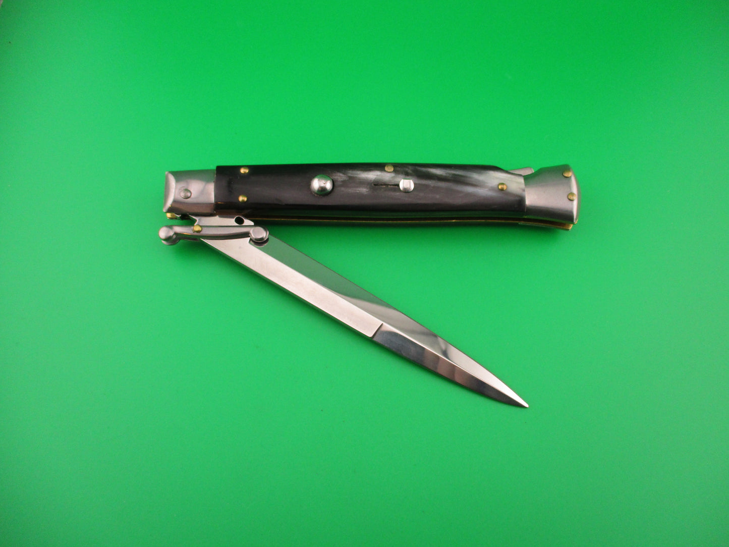 FRANK B ITALY 28cm Italian Swing Guard Dark Horn automatic knife