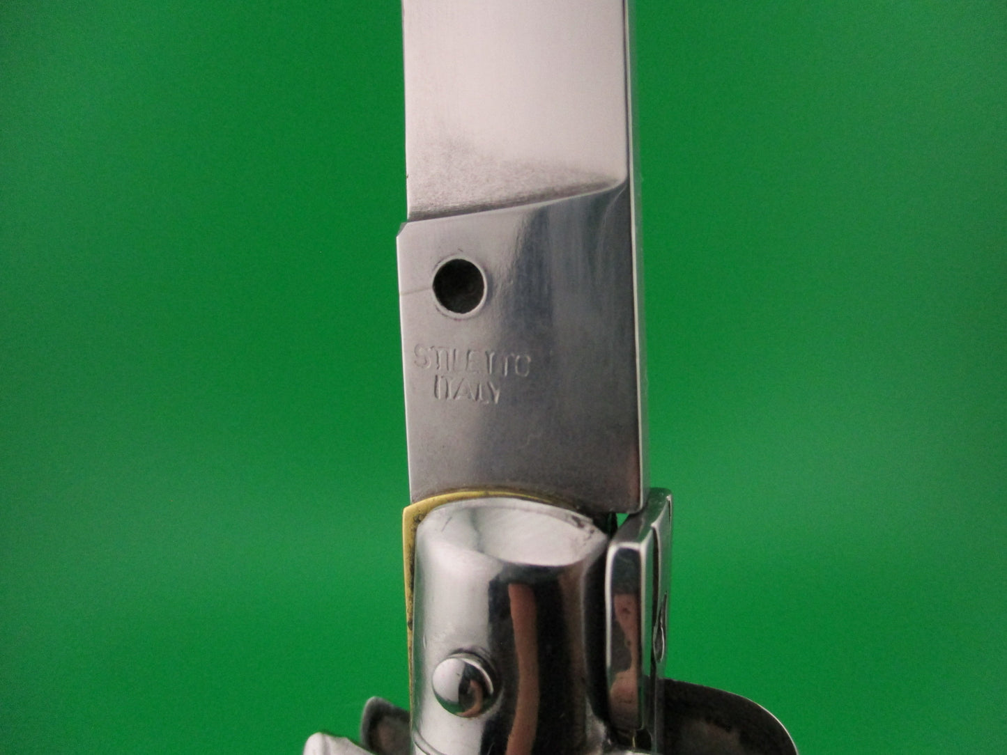 STILETTO ITALY 27cm Italian Swivel Bolster Rams horn automatic knife
