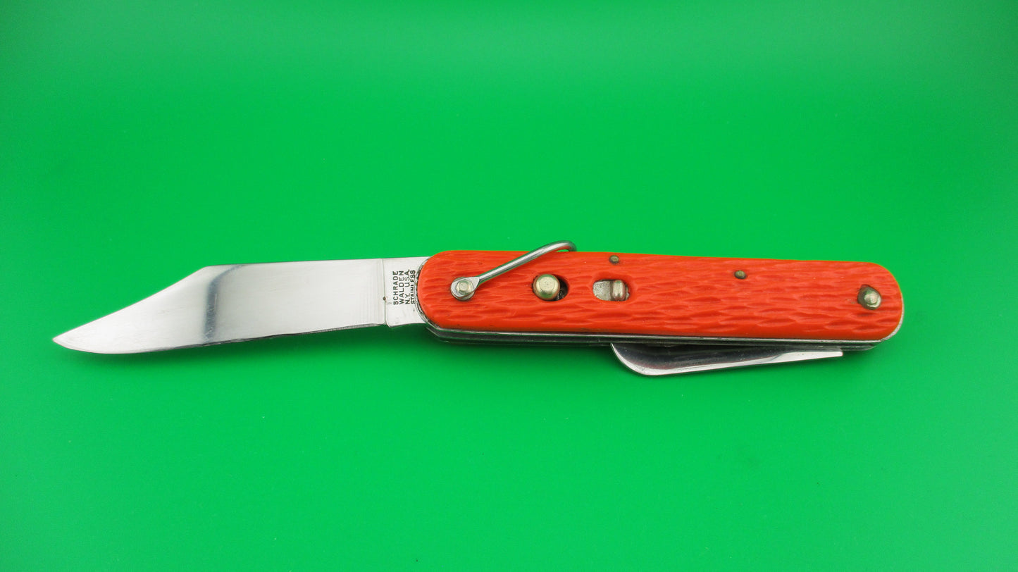 z Schrade Walden vintage MC1 Orange military paratrooper switchblade