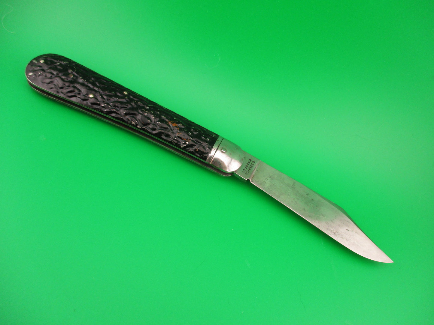 PRESTO SMALL STAMP Rare Early All metal Hunter Vintage switchblade knife