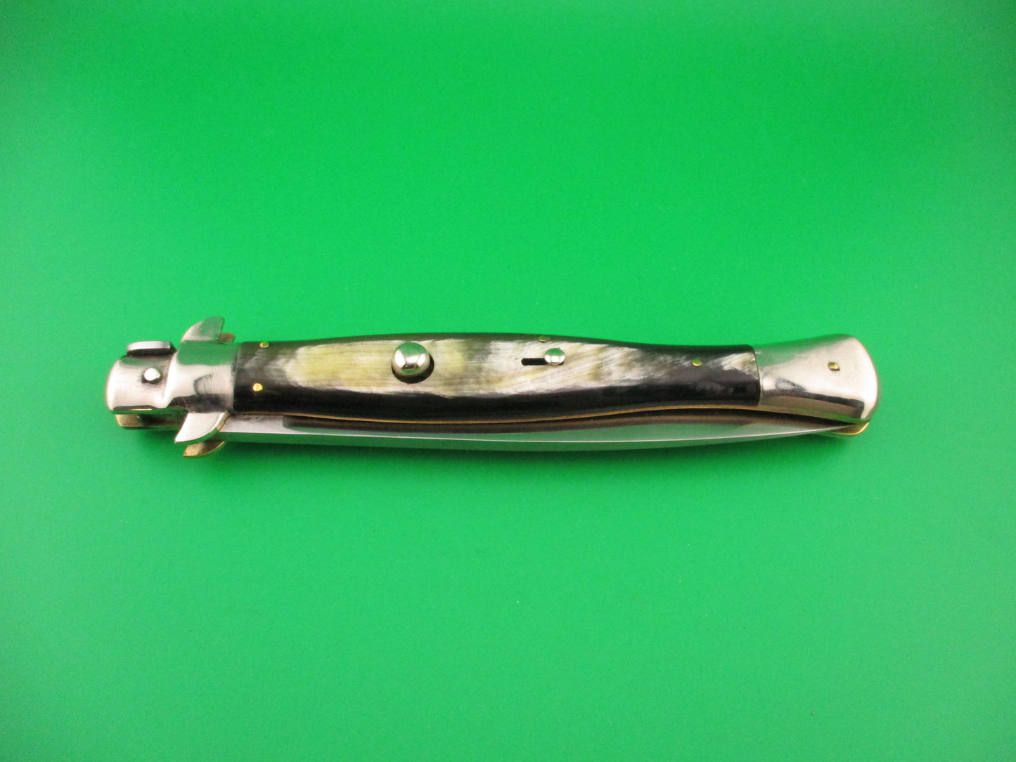 DM A.Rosa MANIAGO ITALY 33cm Italian Picklock Wasp Body Zebu horn automatic knife