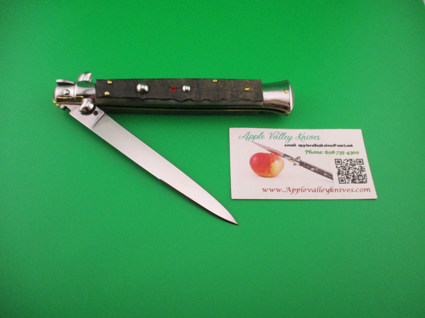 STILETTO ITALY 27cm Italian Swivel Bolster Rams horn automatic knife