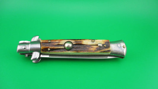 Rostfrei (slant) 20cm Italian Stiletto Stag Rosa Uliana Primo automatic knife