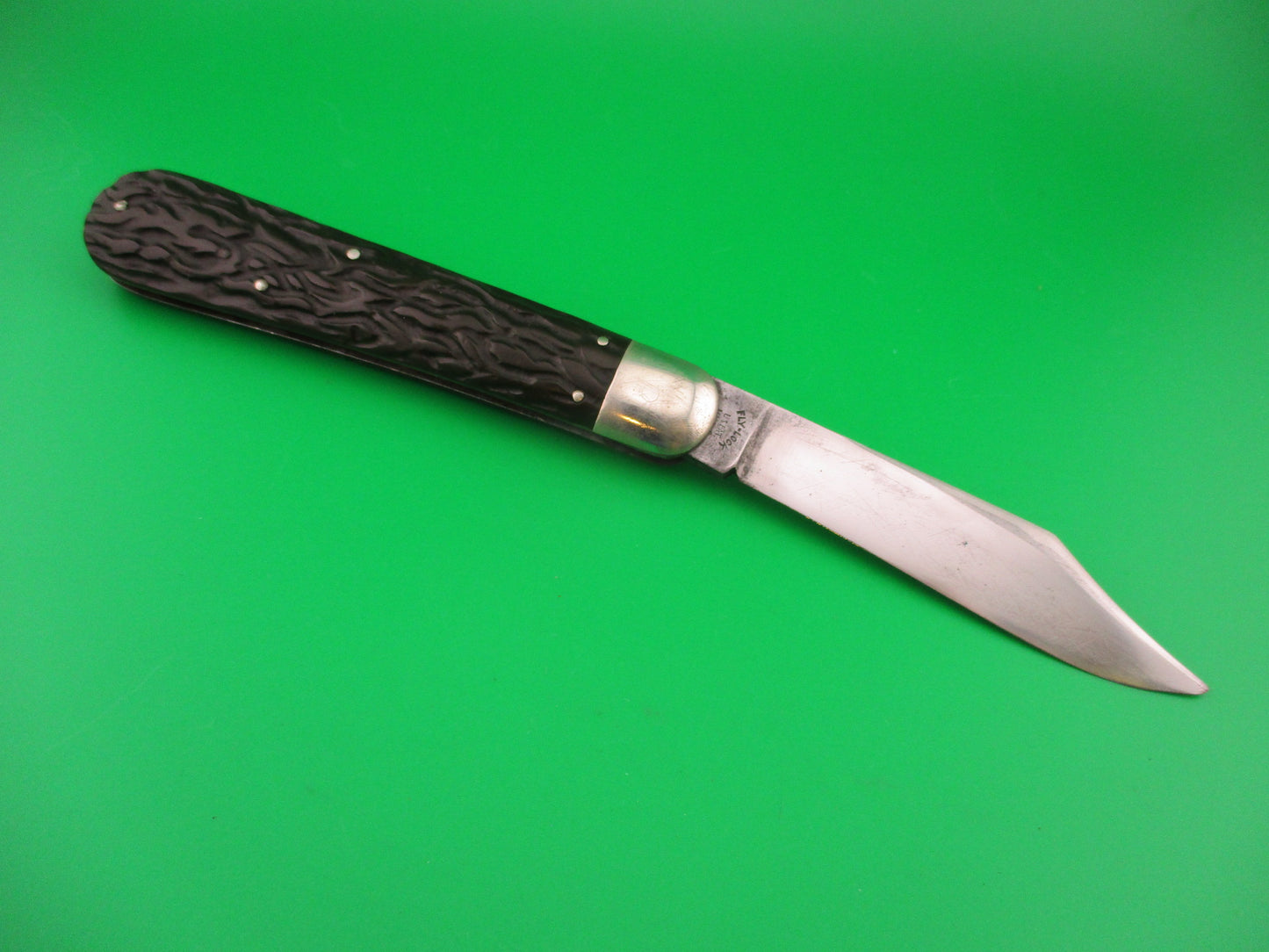 CHALLENGE CUT CO FLYLOCK Antique Hunter Black Switchblade knife