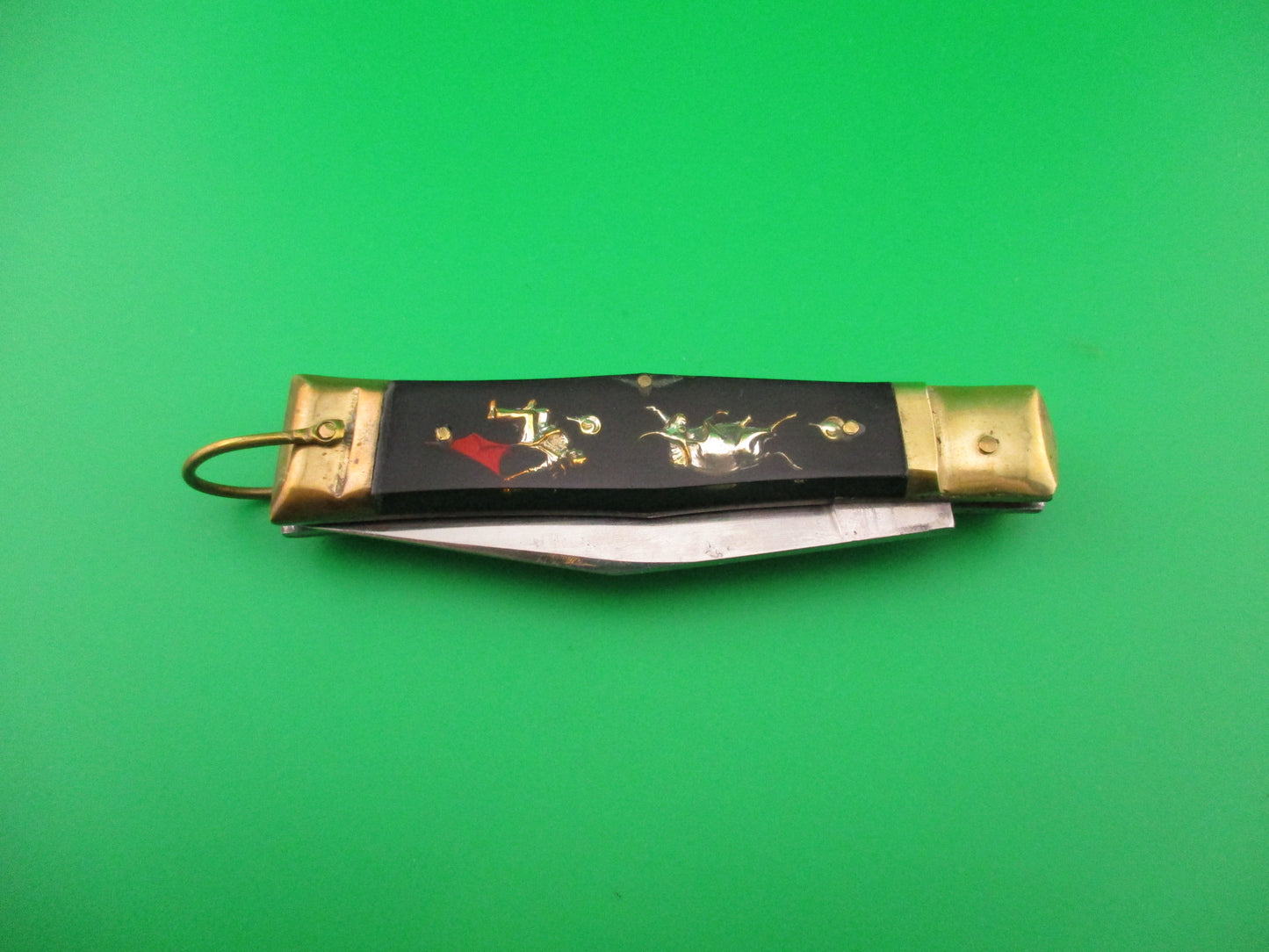 HIGH CLASS Bullfighter Dragon 19cm Mexican Black Souvenir lever switchblade knife