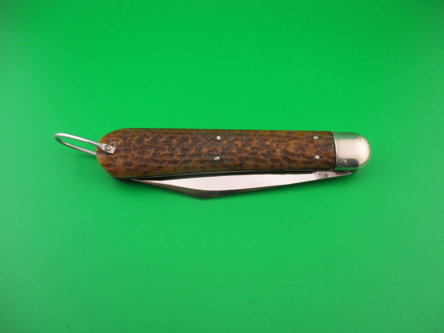 Press Button Knife Co #1000 INVINCIBLE antique switchblade knife w lanyard