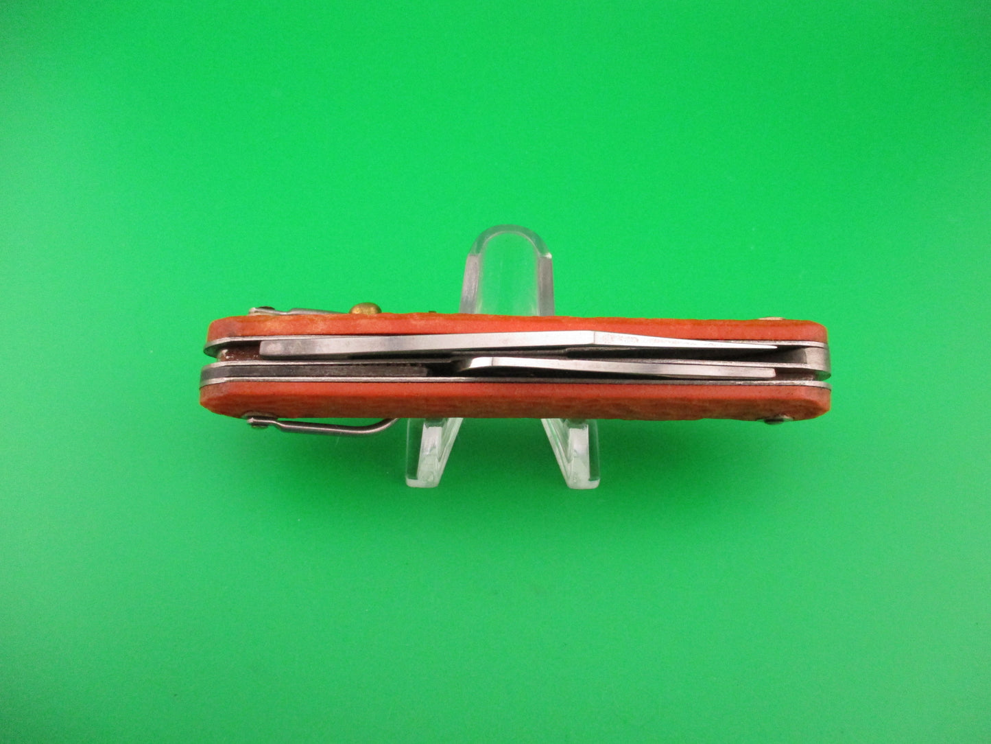 CAMILLUS vintage MC1 Orange paratrooper automatic knife with hook blade