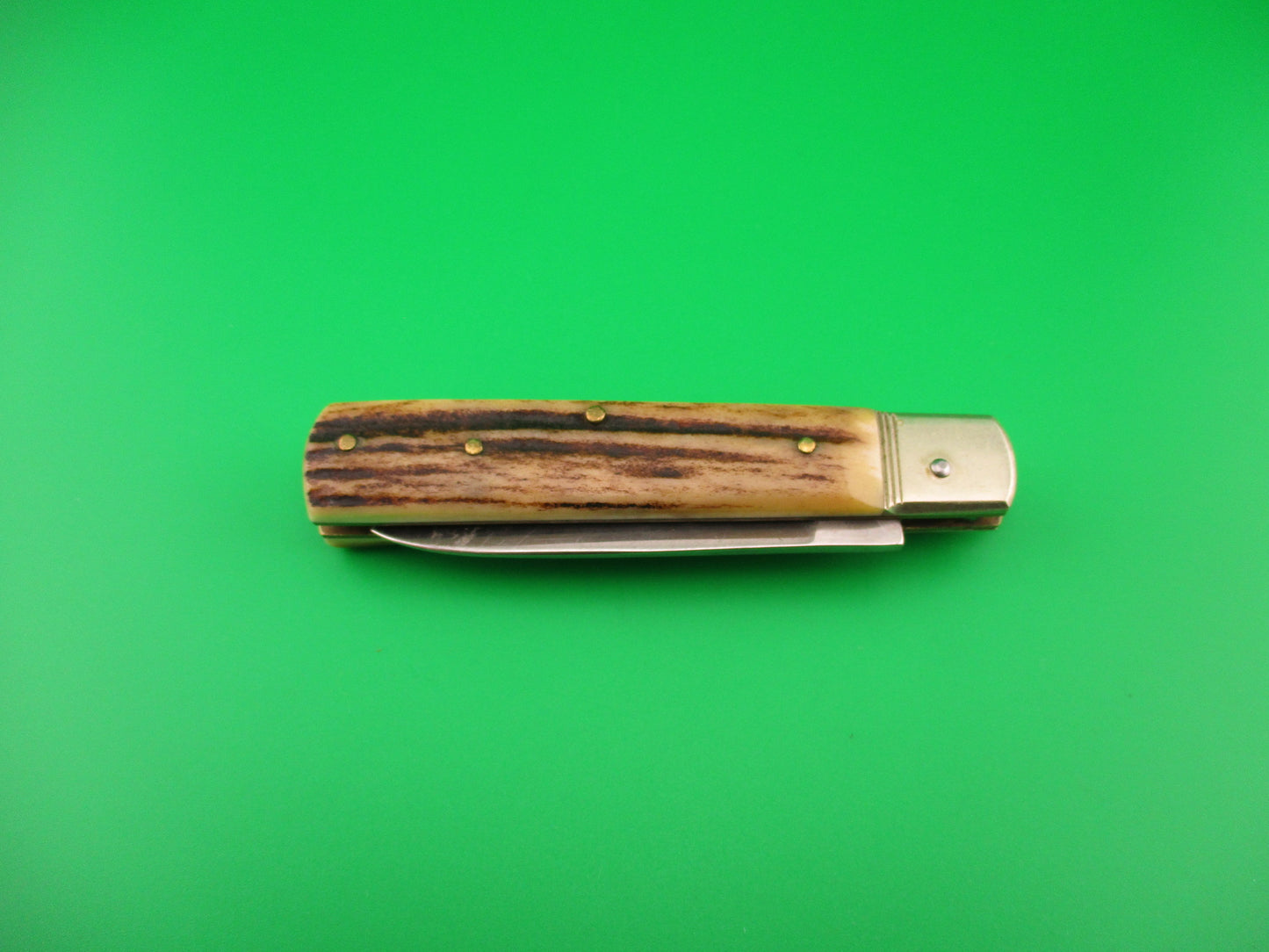 Hubertus SOLINGEN 9cm German Stag Lever Slim line automatic knife