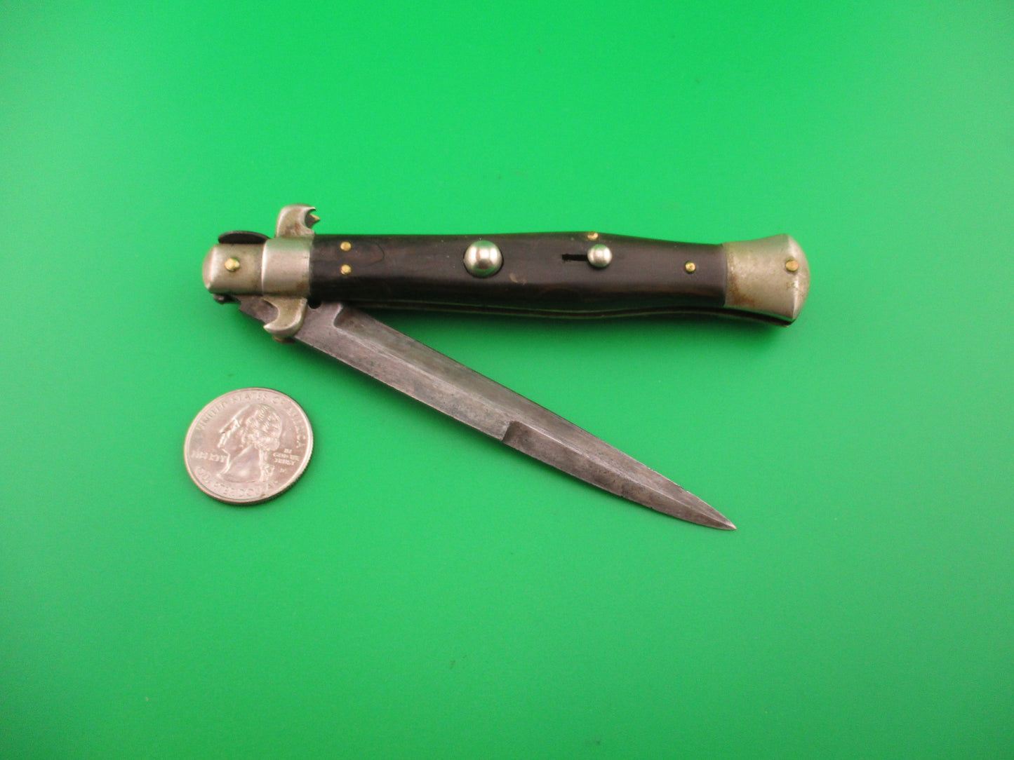 MANIAGO 23cm Italian Flatguard Wasp body Vintage 1930s automatic knife