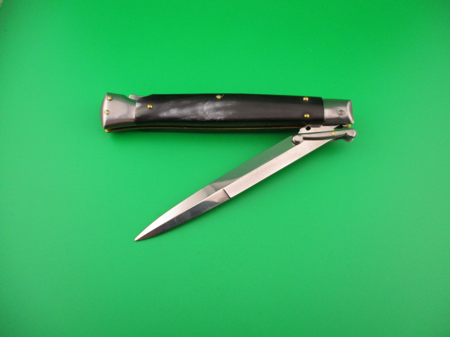 FRANK B ITALY 28cm Italian Swing Guard Dark Horn automatic knife