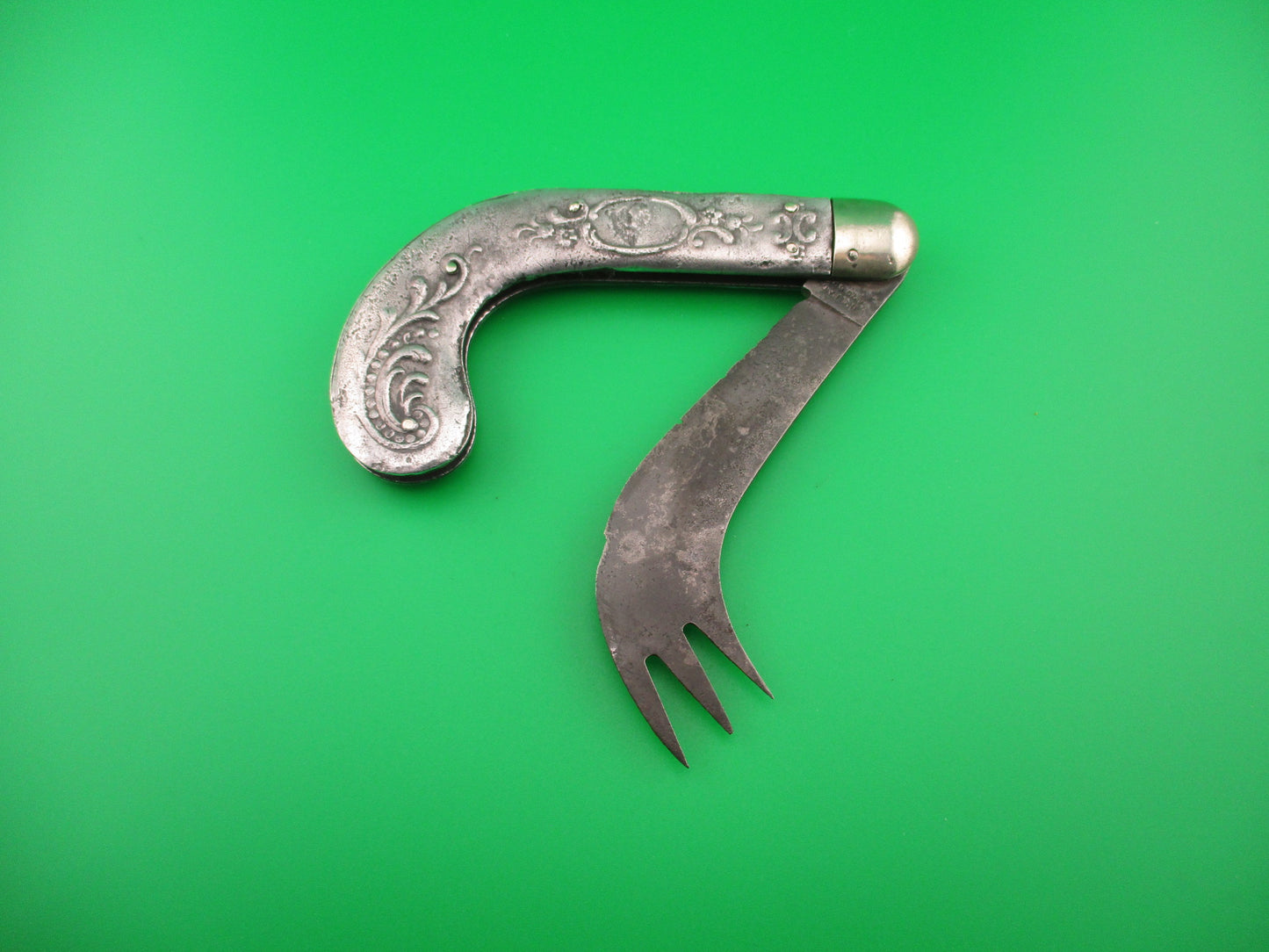 Press Button Knife Co One Arm Man antique switchblade knife Civil War Vets knife