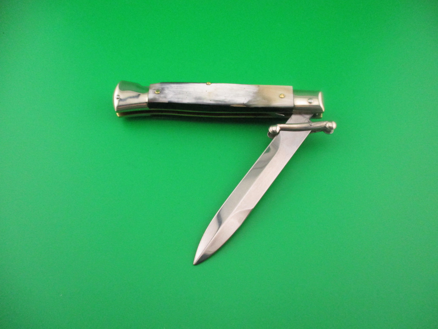 AGA CAMPOLIN 23cm Italian Swing Guard Horn Bayonet blade automatic knife