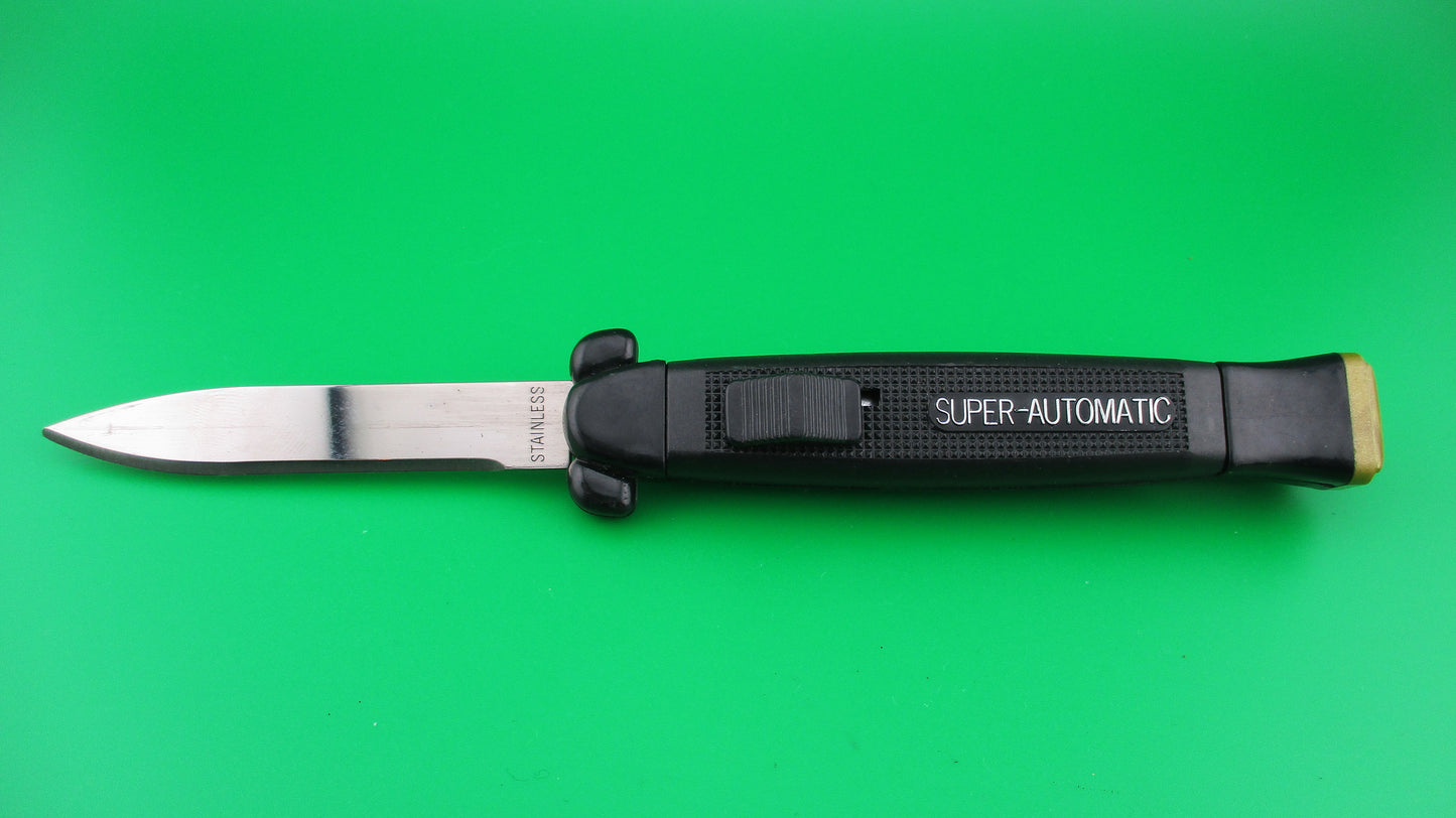 STAINLESS SUPER-AUTOMATIC OTF DA 21cm Black & Gold switchblade knife