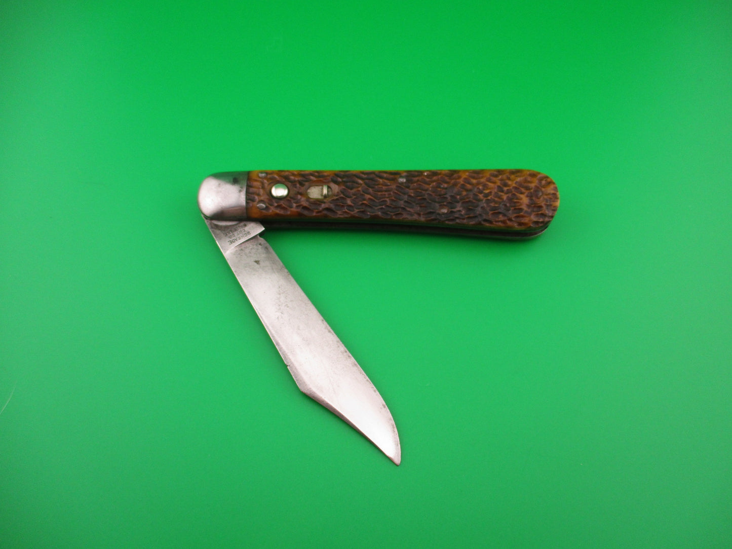 SCHRADE CUT CO Early #1543 3/4 Hunter Picked bone automatic knife