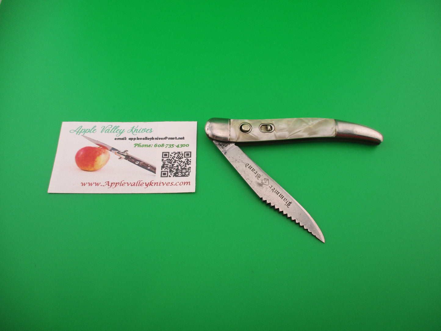 Hammer Brand Imperial Toothpick Fisherman's Switchblade knife w/ blade etch