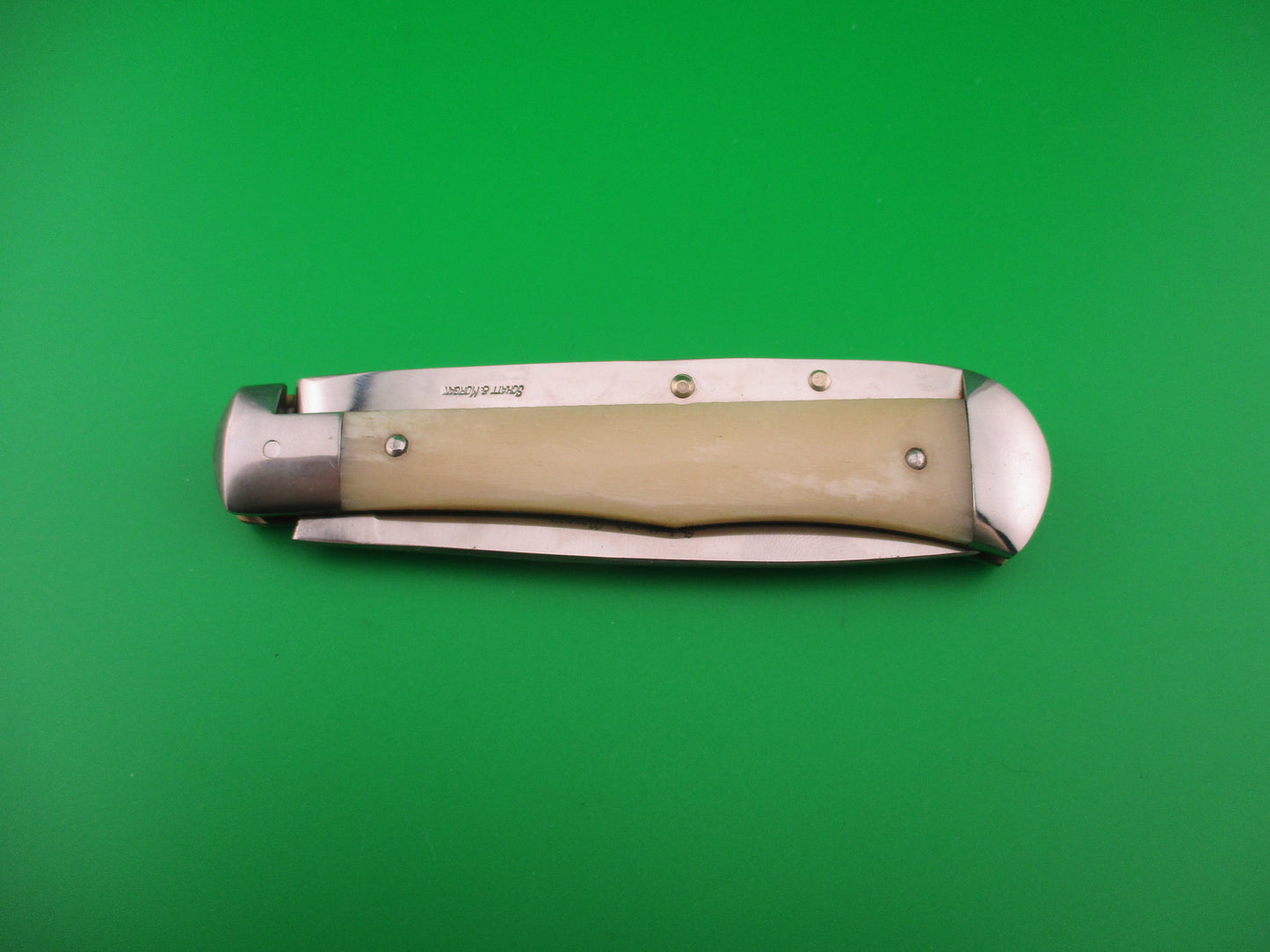 Schatt & Morgan #3 EXP S&M EXPRESS Drop point Smooth bone automatic knife