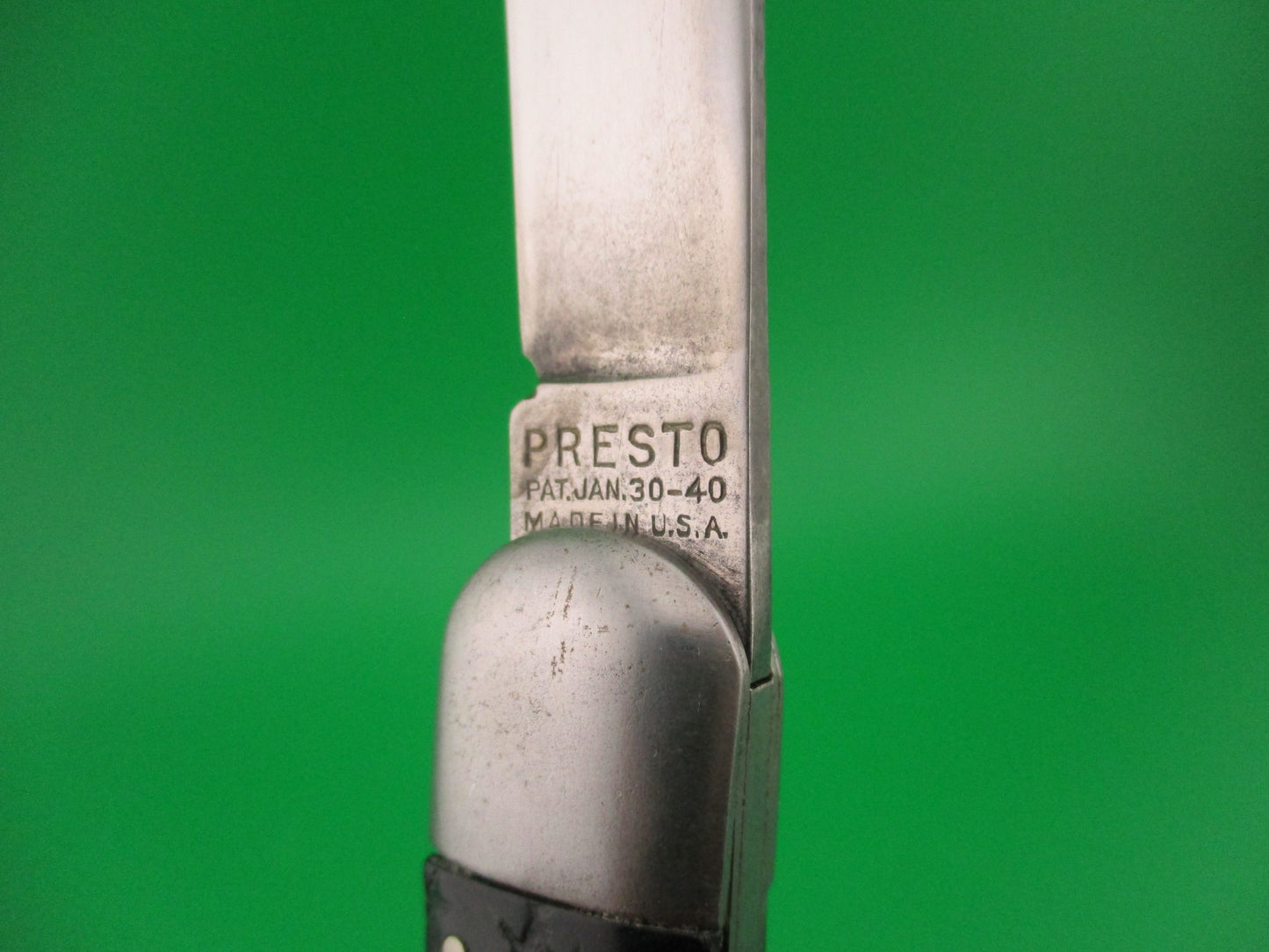 PRESTO Hunter Black Wormgroove scales Vintage Schrade automatic knife