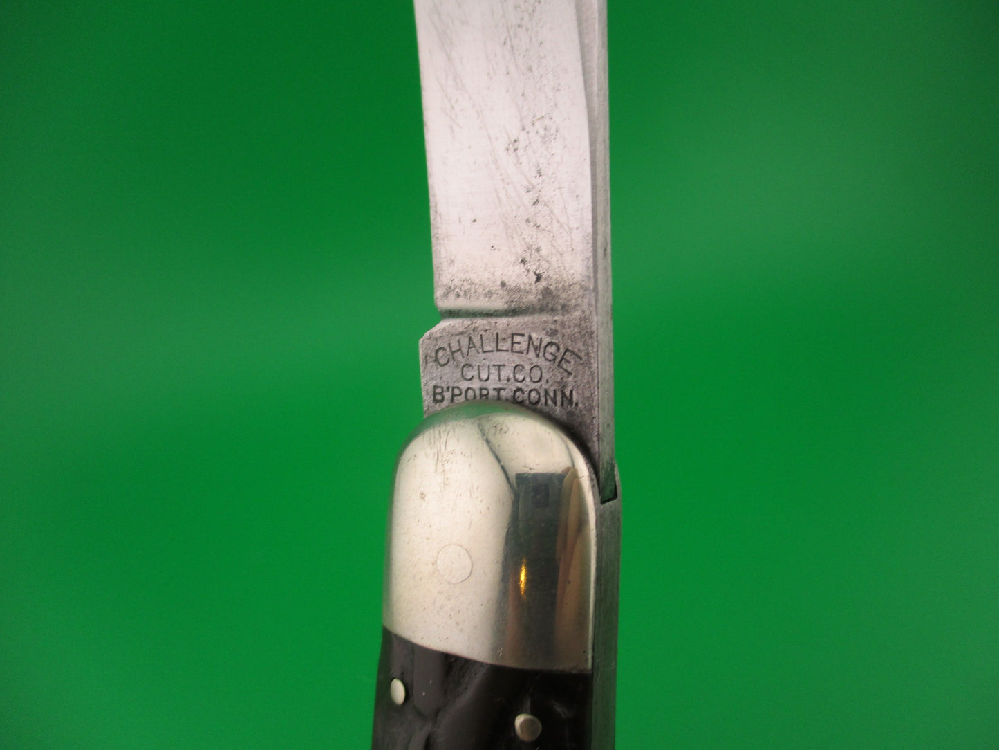 CHALLENGE CUT CO FLYLOCK Antique Hunter Black Switchblade knife