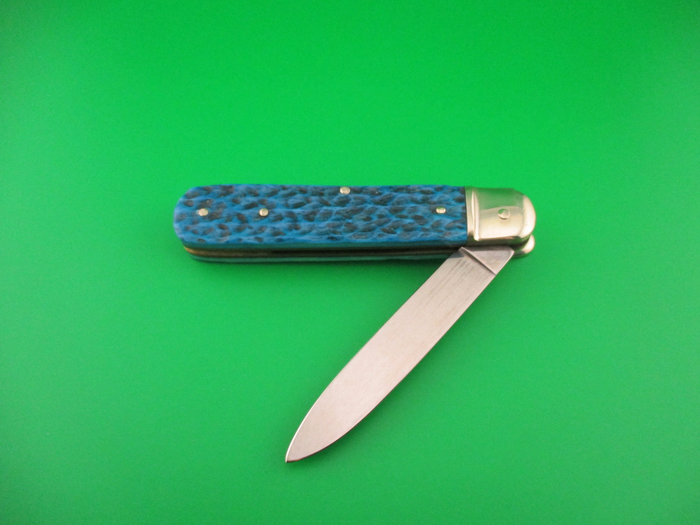 z BOKER TREE BRAND CLASSIC 712 11cm German Lever automatic knife Blue jigged bone
