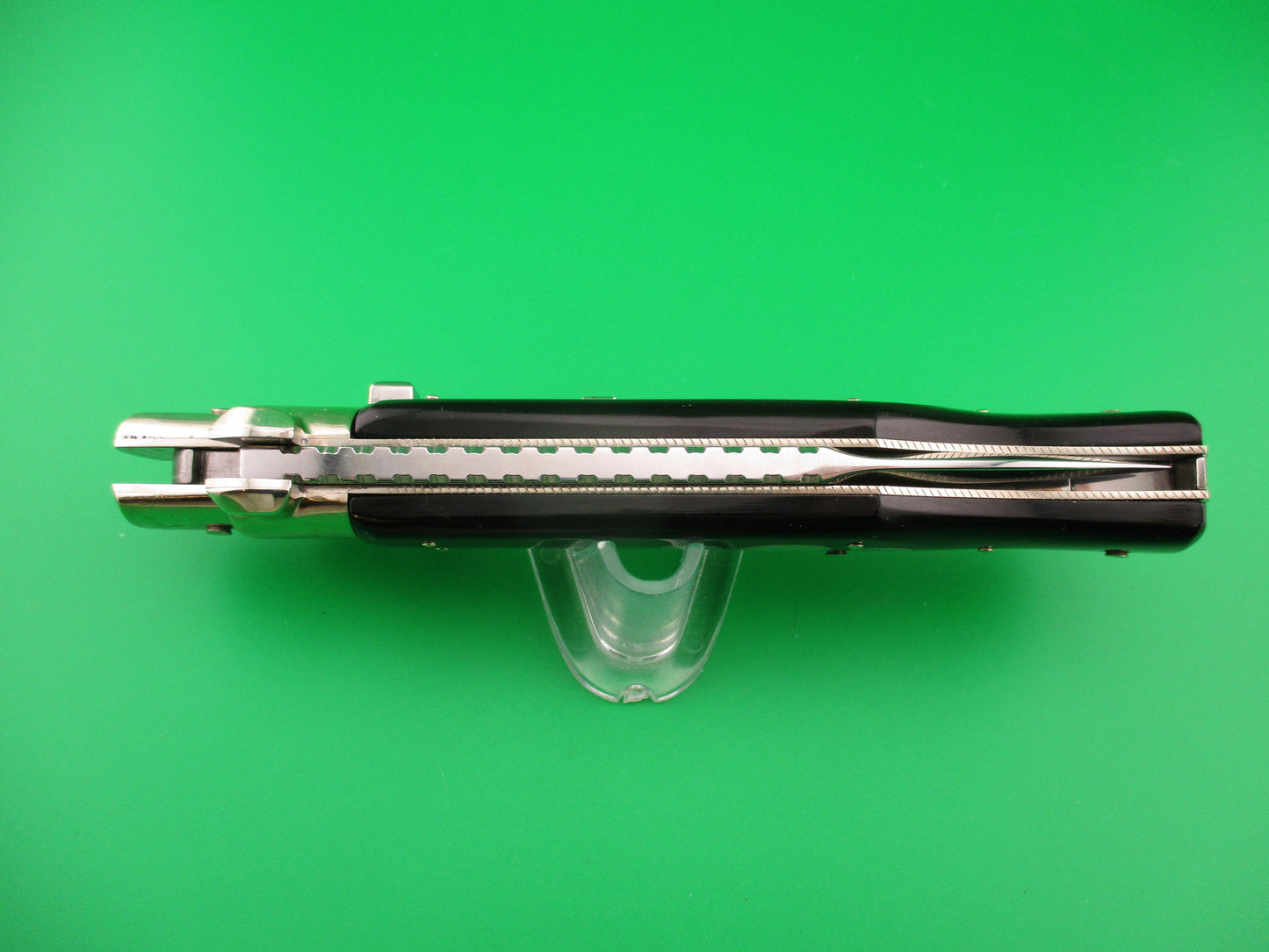 AGA CAMPOLIN 29cm Italian BLACK WIDOW Fulcrum Wasp Square button MOP automatic knife