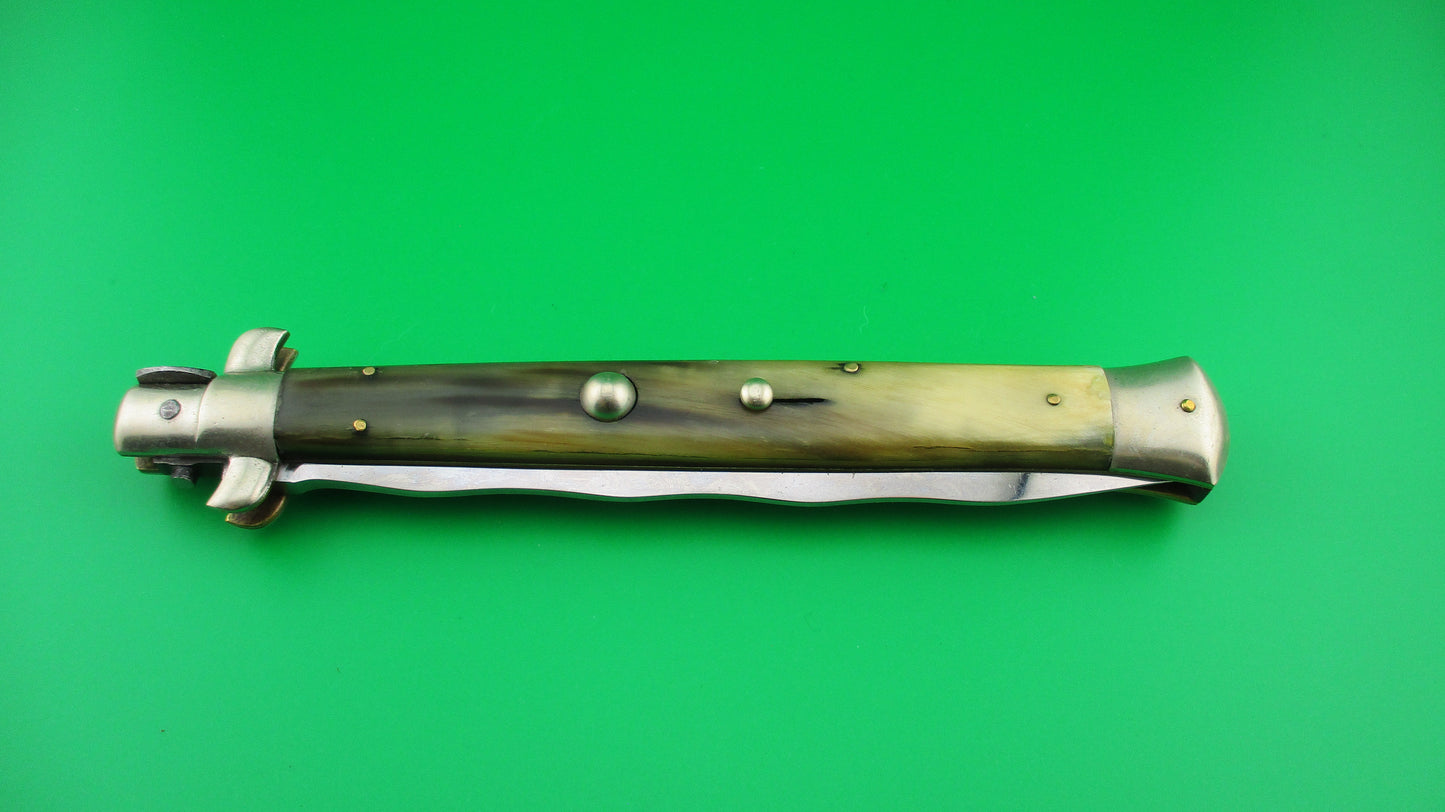 M. ITALY INOX 33cm Italian Picklock KRIS blade automatic knife 1950s Vintage 5mm