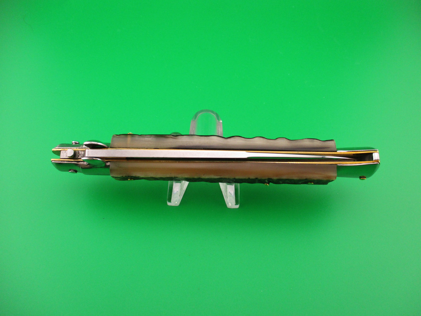 STILETTO ITALY 27cm Italian Swivel Bolster Rams horn automatic knife
