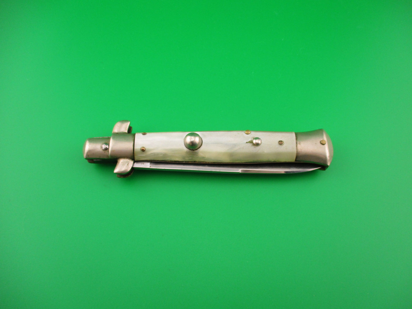 Rostfrei (slant) PATENT 22cm Italian BoBc Pearlex Vintage 1960s automatic knife