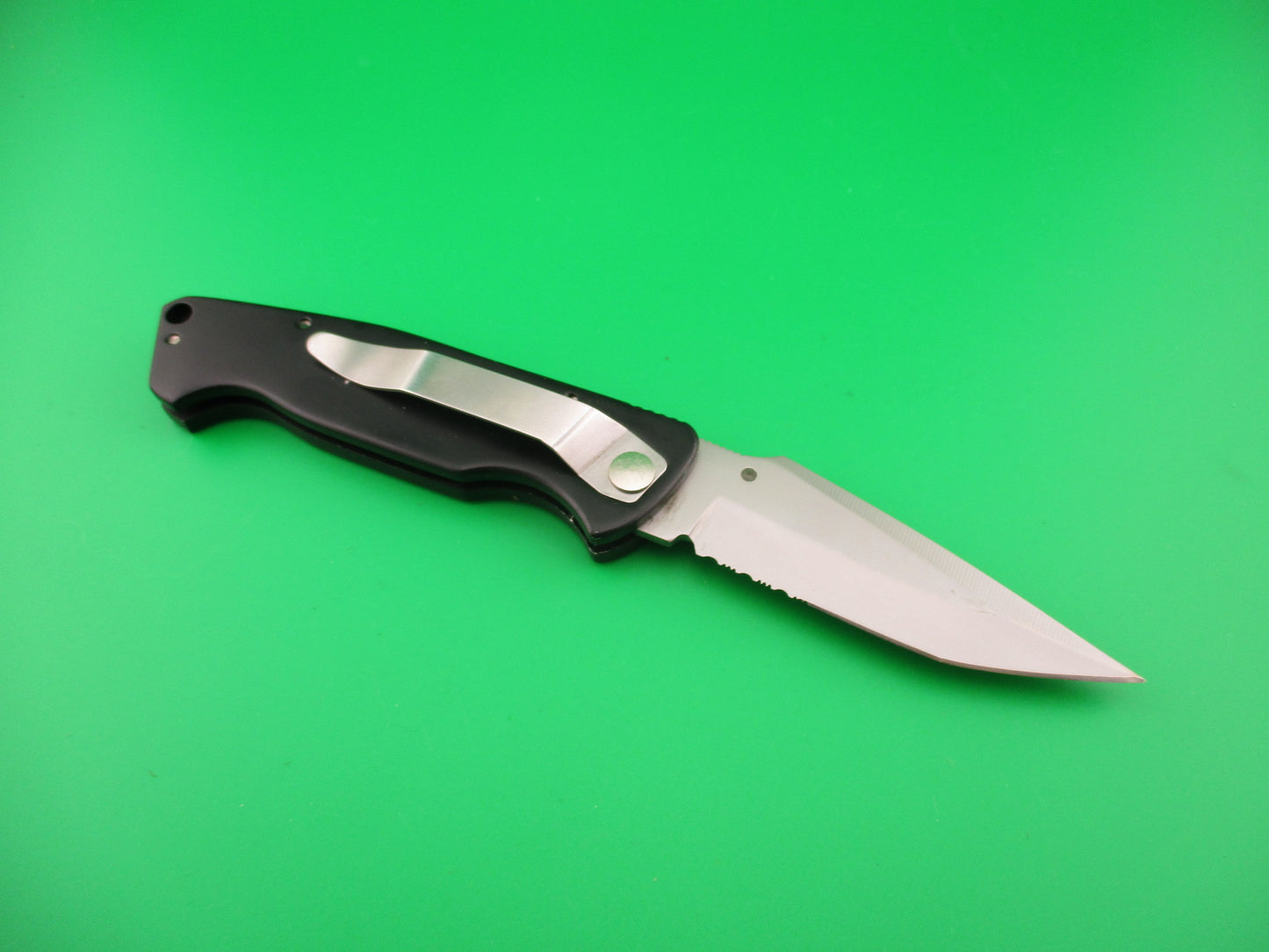 STAINLESS 8" COLT M-16 style Hidden Release DA Lockback automatic knife w Boot clip