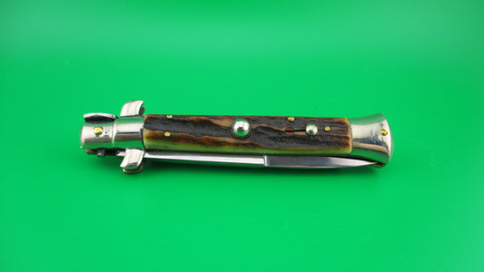 CORICAMA INOXID 20cm Italian Picklock Stag 1950s vintage switchblade knife