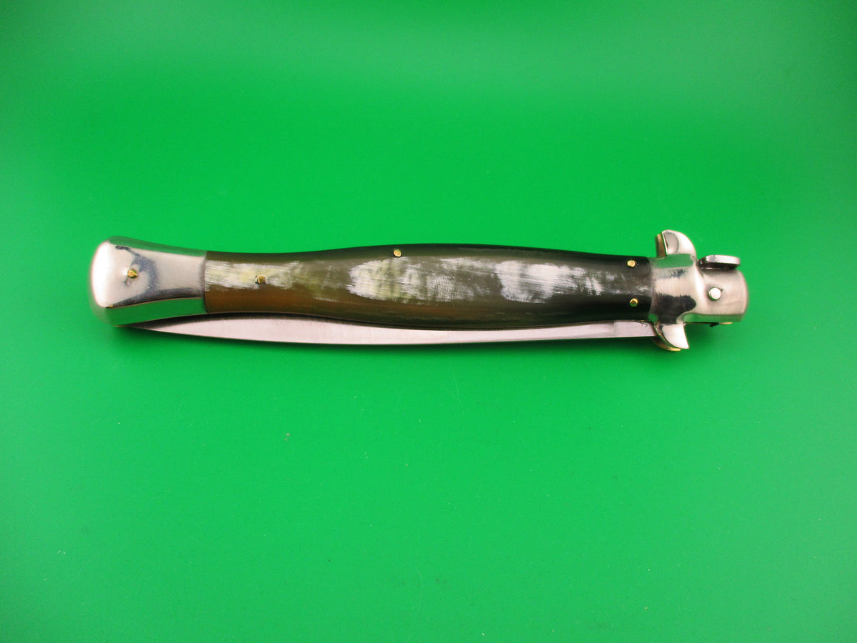 DM A.Rosa MANIAGO ITALY 33cm Italian Picklock Wasp Body Zebu horn automatic knife