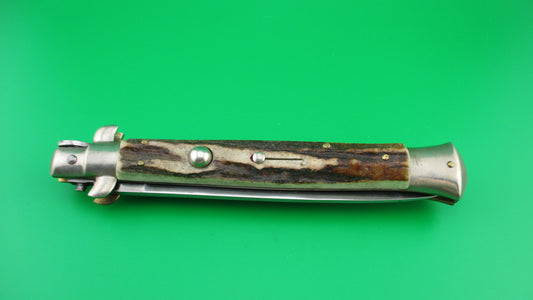 Rostfrei IMPORT 28cm Italian Transitional Stiletto Stag automatic knife