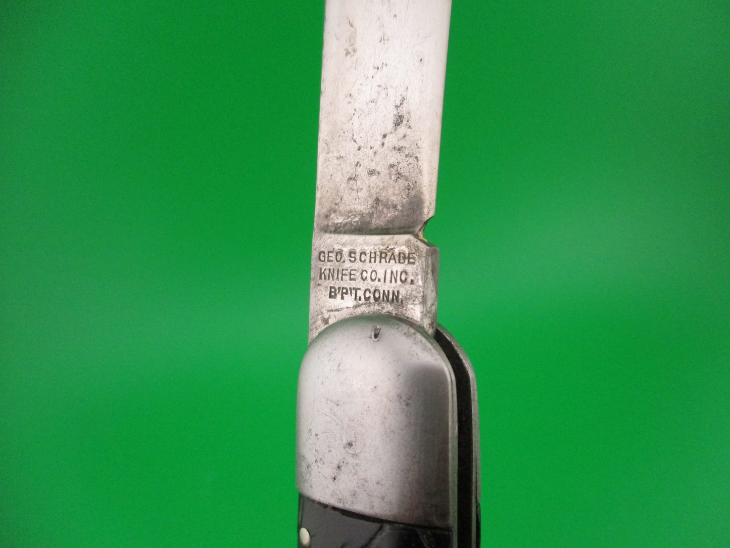 PRESTO Hunter Black Wormgroove scales Vintage Schrade automatic knife