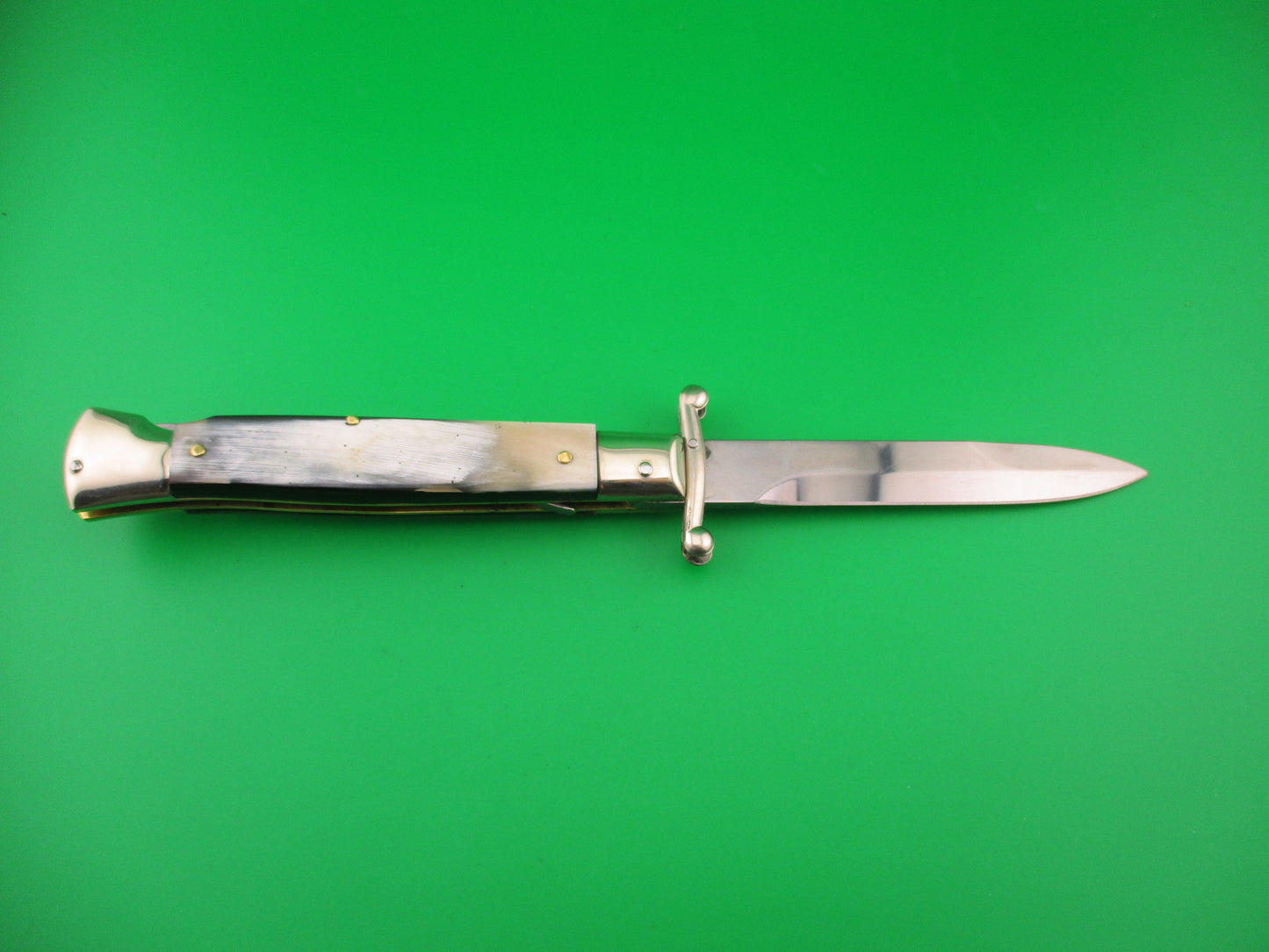 AGA CAMPOLIN 23cm Italian Swing Guard Horn Bayonet blade automatic knife