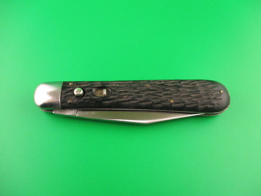 SCHRADE WALDEN 154 Hunter Black Stagged vintage automatic knife