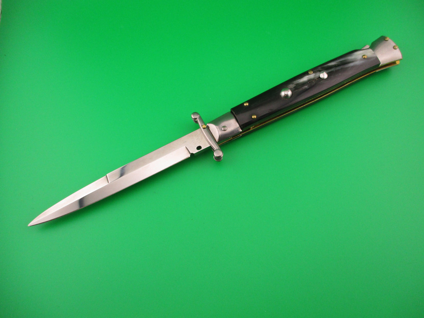 FRANK B ITALY 28cm Italian Swing Guard Dark Horn automatic knife