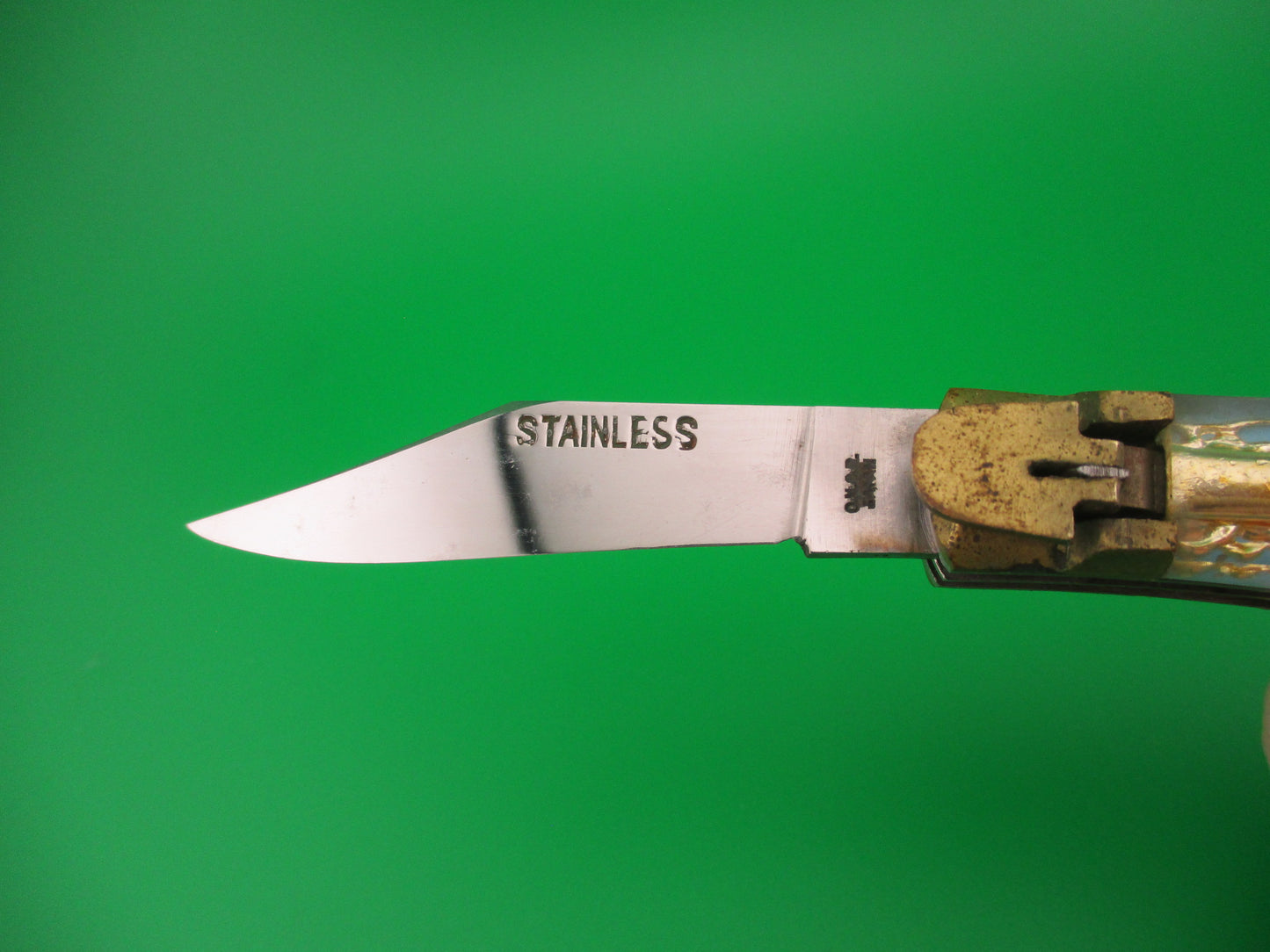 OMOR JAPAN 14cm Japanese Lever Bullfighter RARE 2 blade vintage automatic knife NIB