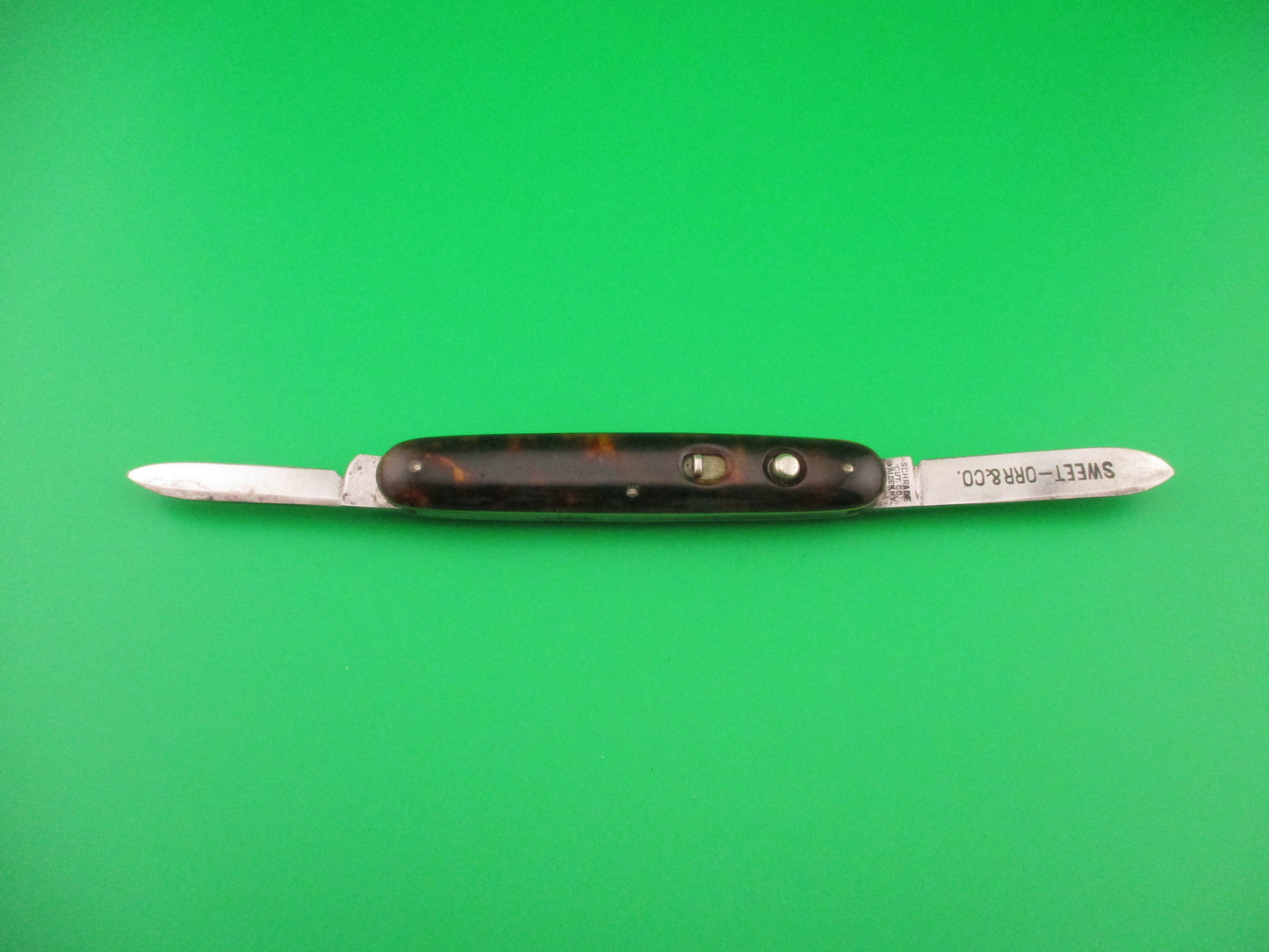 SCHRADE CUT CO Medium double SWEET ORR & CO antique automatic knife