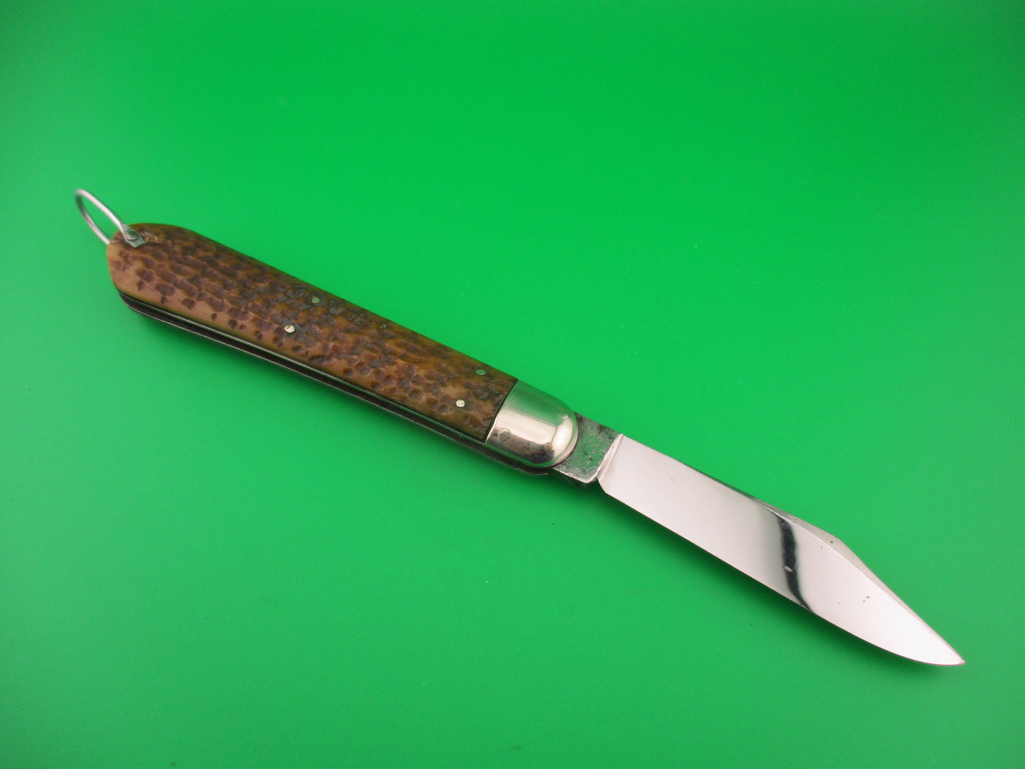 Press Button Knife Co #1000 INVINCIBLE antique switchblade knife w lanyard