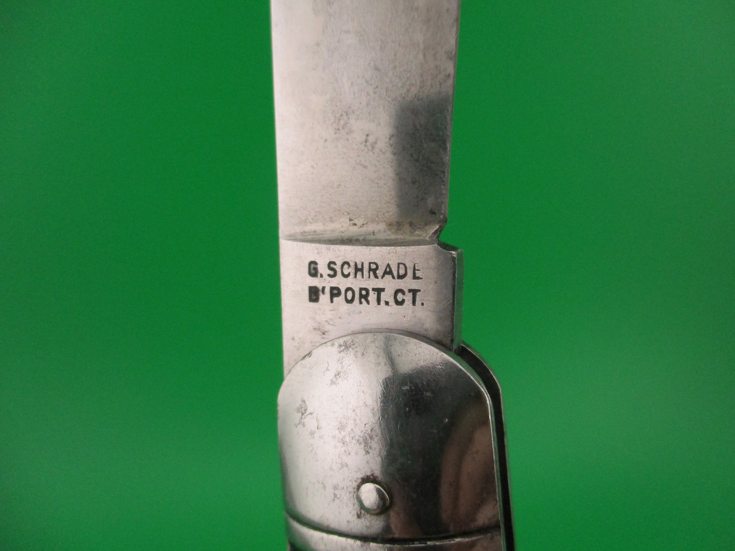 PRESTO SMALL STAMP Rare Early All metal Hunter Vintage switchblade knife