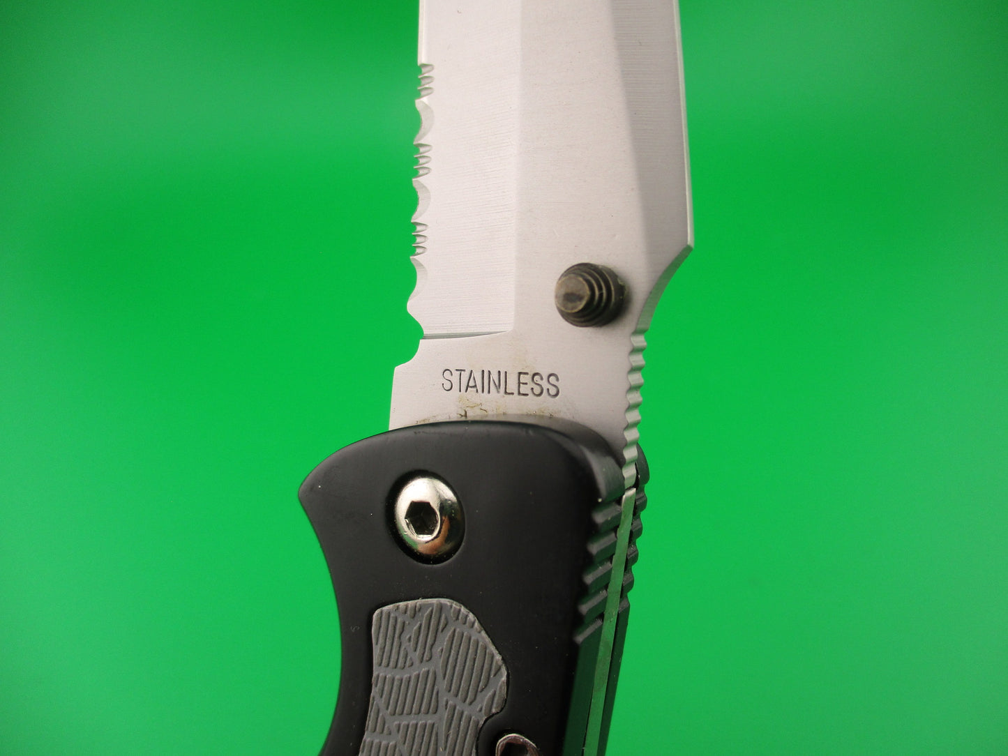 STAINLESS 8" COLT M-16 style Hidden Release DA Lockback automatic knife w Boot clip