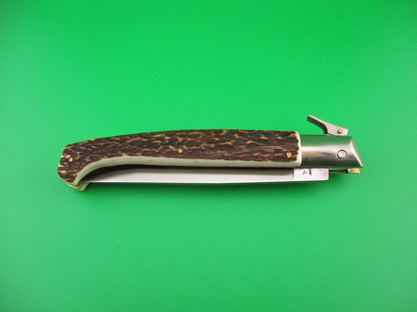 AROSA MANIAGO ITALY D.M. 27cm Italian Pattada Stag fulcrum automatic knife