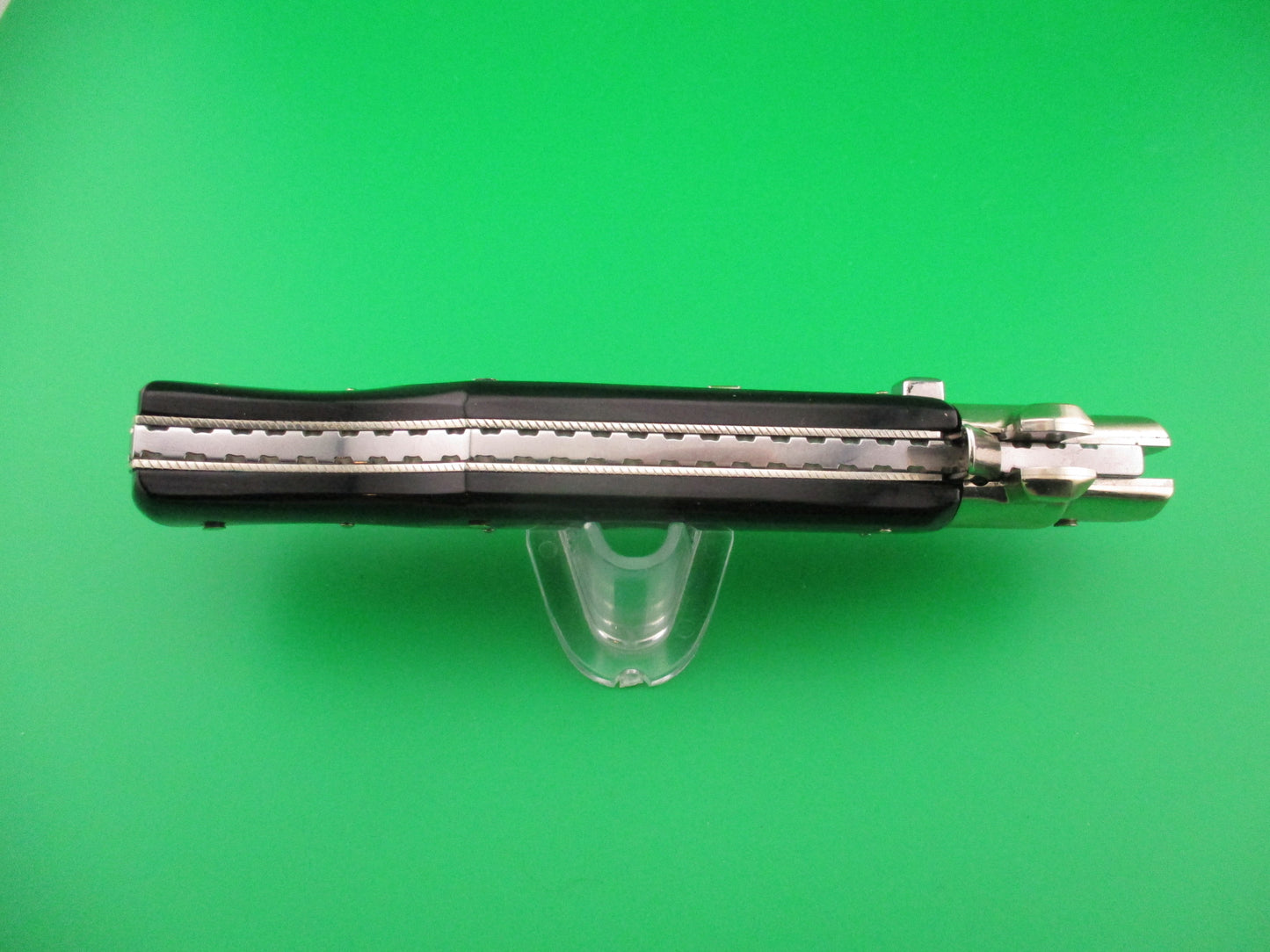 AGA CAMPOLIN 29cm Italian BLACK WIDOW Fulcrum Wasp Square button MOP automatic knife