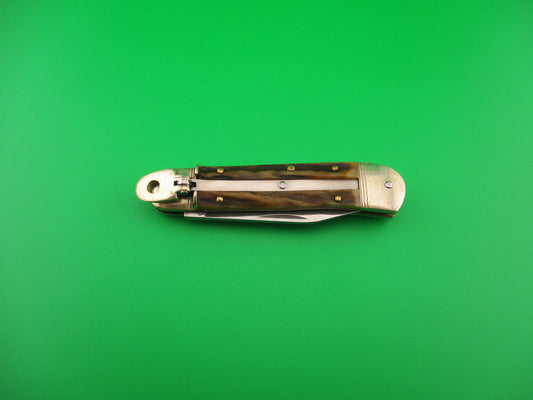 Hubertus Liliput 8cm German Lever Stag vintage automatic knife