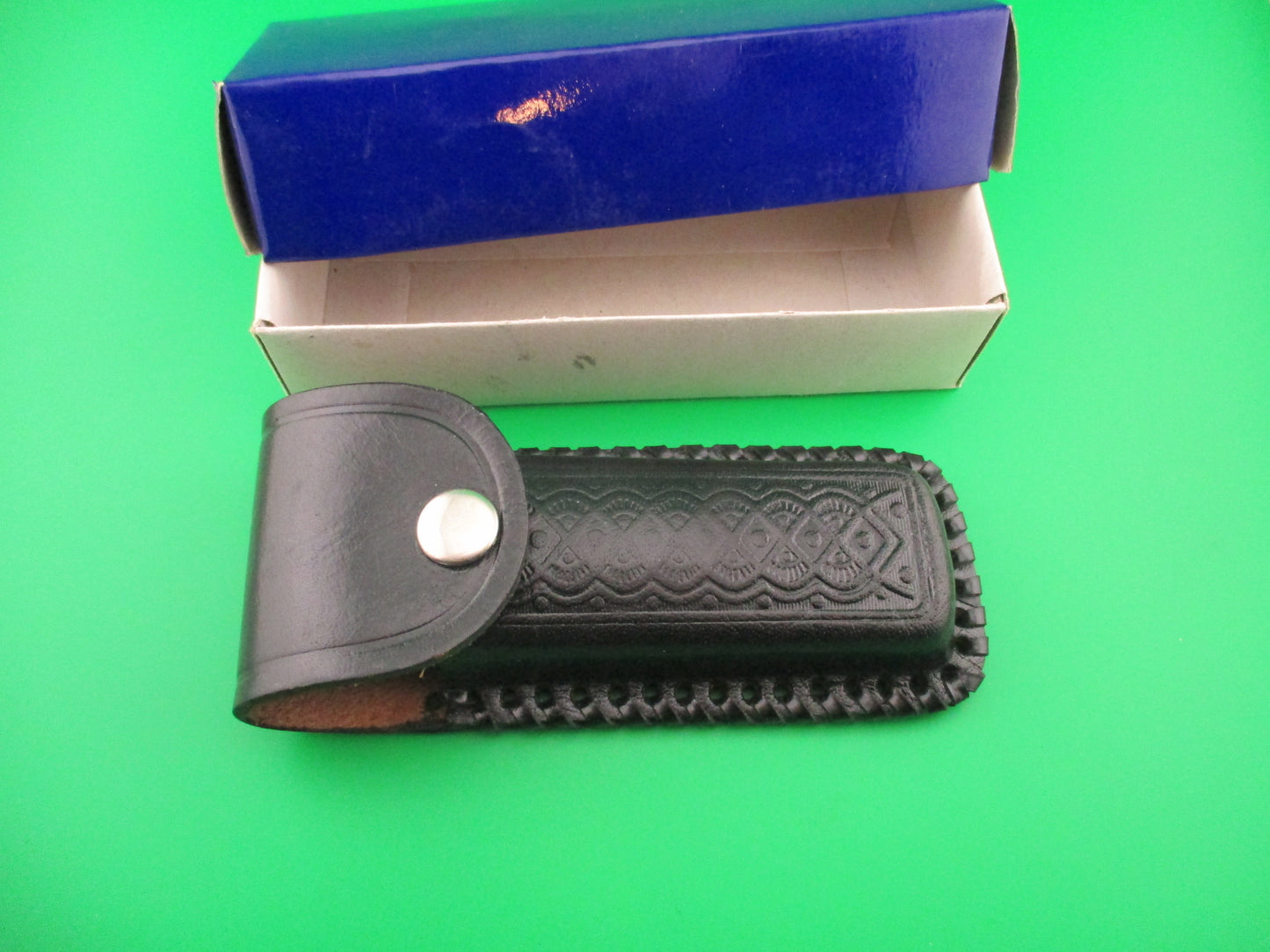 Frostwood & Brass 23cm New Lever automatic knife 9 inch w sheath